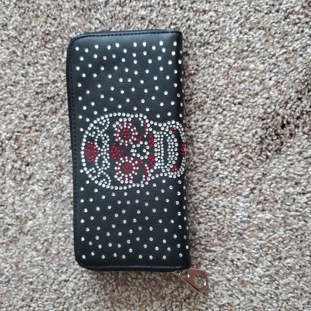 Women's Bling Sugar Skull Wallet